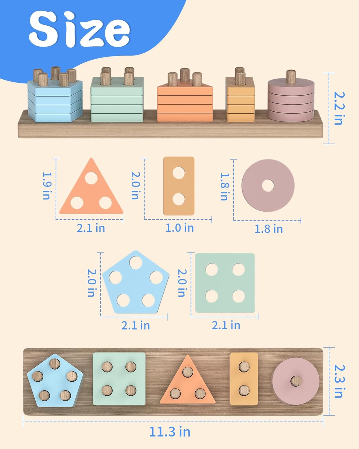Montessori Wooden Shape Sorter Toy
