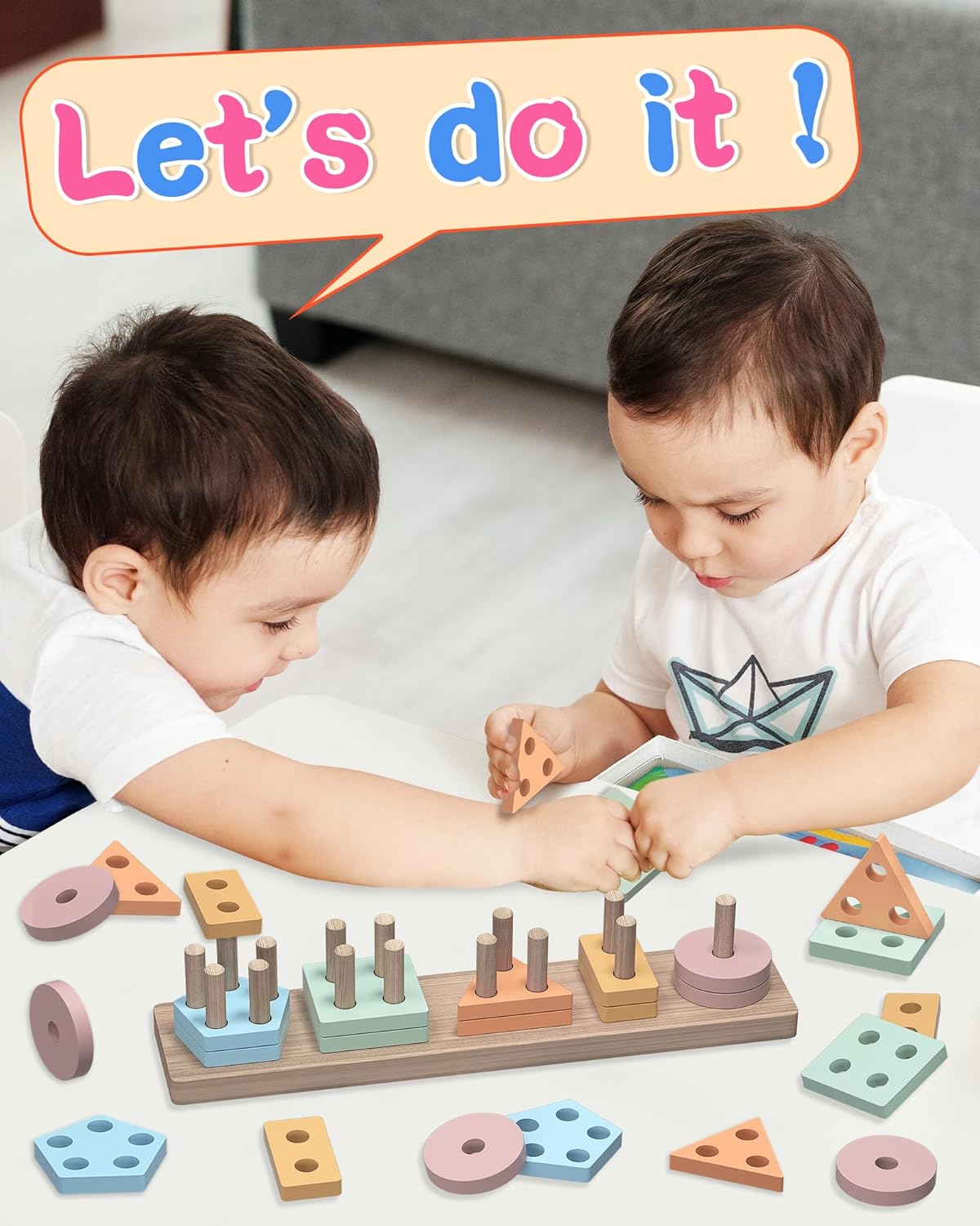 Montessori Wooden Shape Sorter Toy